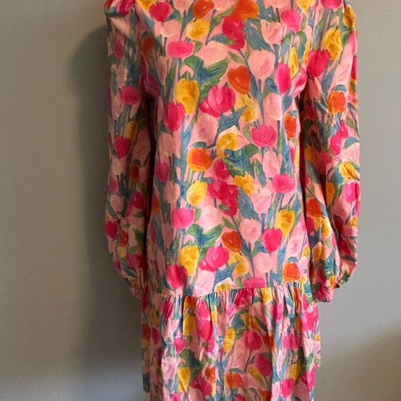 TCEC Floral Mini Dress - Pink and Yellow - Picture 2 of 2